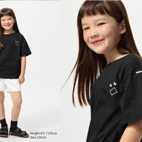 Kids Unisex 160 (fits Women Small S) Short Sleeve Tee T Shirt Signature Eyes - Picture 1 of 4